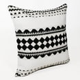 thumbnail image 4 of Laddha Home Designs Handwoven Geometric Diamond Throw Pillow Cover - 20" - White and Black, 4 of 8
