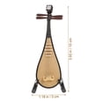thumbnail image 2 of IDEANATEGRATE 1Pc Pipa Object Khaki Plastic Mini Instrument Home Decor Photography Sessions Friends Collectors, 2 of 8