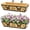 Black, variant on 2 Pack 24 Inch Window Boxes Planters Railing Planter Box with Adjustable Brackets for Porch Fence Patio Balcony Hanging Flower Baskets with Woven Fabric for Outdoor Garden Decor - Black