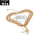 thumbnail image 2 of 1 tobillera bohemia de serpiente con borlas doradas y colgante de serpiente, cadena de tobillera de playa, regalo para mujeres y adolescentes, 1 unidad (plata), 2 of 5