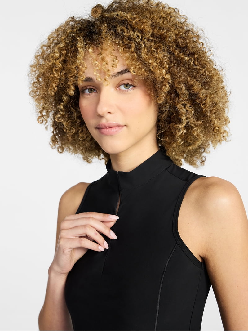 Avia Women's Tricot Half Zip Tank Top, Sizes XS-XXXL - Walmart.com