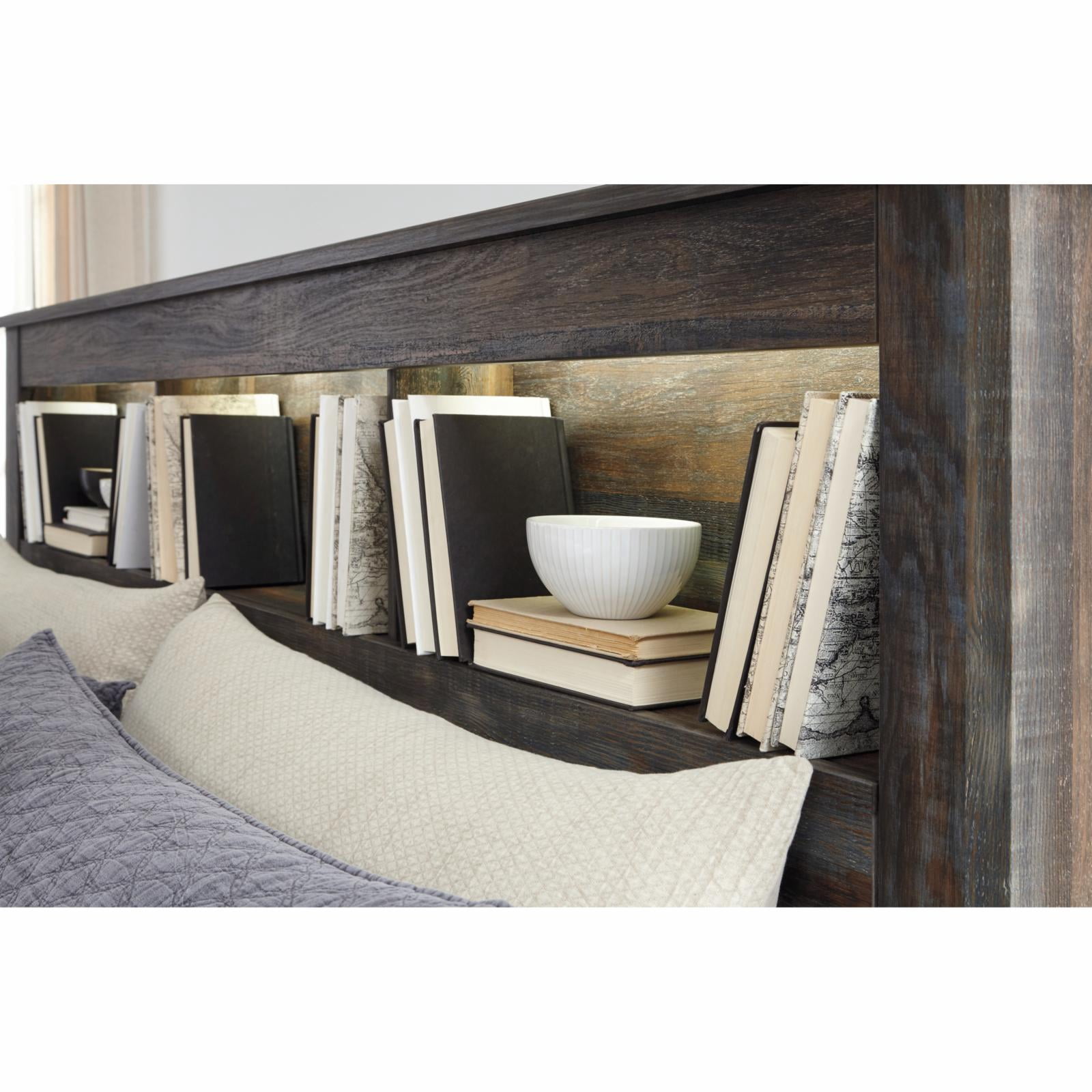 Signature Design by Ashley Drystan Full Queen Bookcase LED Headboard in Teal