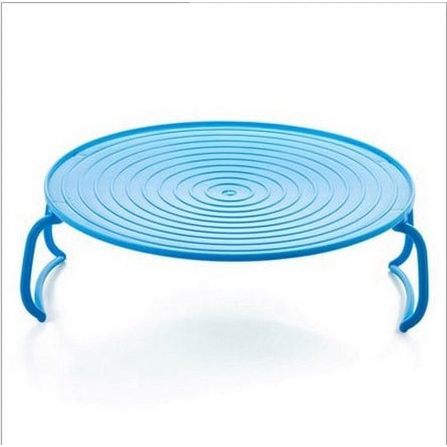 Bandeja plegable redonda para microondas de 23,5x8,3 cm, soporte para bandeja para hornear,