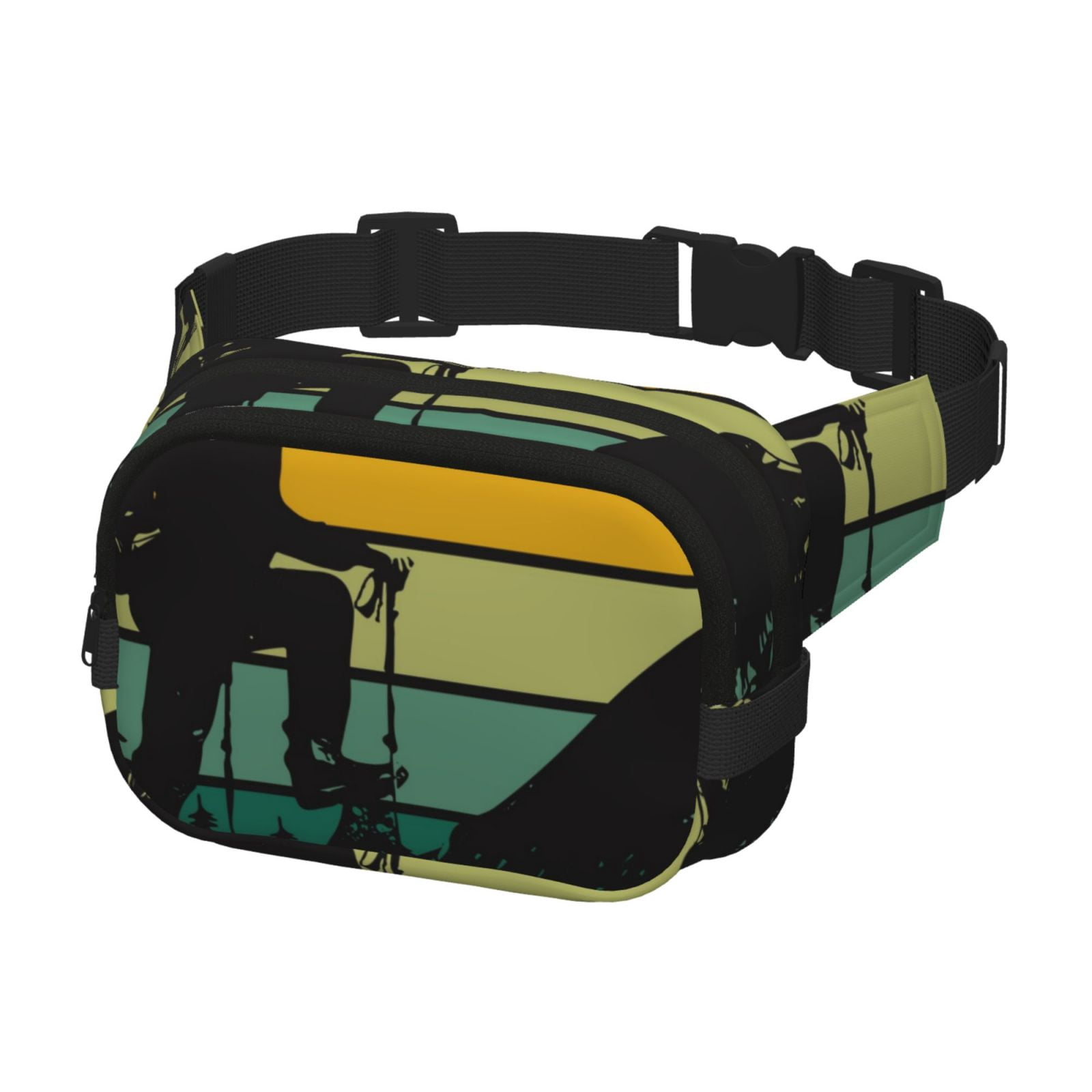 Picia Not All Who Wander Are Lost 1 Print Square Double-Layer Waist Bag Mini Adjustable Waist Belt Bag Exercise Running Travel Hiking