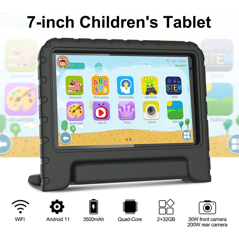 2024 JUSYEA 7 inch Kids Tablet, Android 11, Wifi/Bluetooth, for