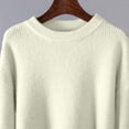 thumbnail image 4 of Women Oversized Sweaters, Loose Lantern Long Sleeve Fall Crewneck Casual Soft Knit Loungewear Fashion Pullover Blouse Tops Yellow One Size, 4 of 6
