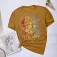 thumbnail image 1 of Fiudx Ofertas Del Día Blusas con Estampado de Flores Pequeñas para Mujer Top de Manga Corta con Cuello Redondo, 1 of 4