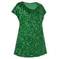 thumbnail image 4 of PrettyGuide Women's Sequin Top Shimmer Glitter Loose Bat Sleeve Party Tunic Tops, 4 of 7