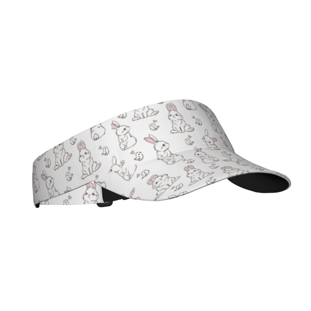 Fotbe Bunny And Bird Visera Deportiva con Diseño, Gorra Abierta Ajustable de Algodón para Mujer y Hombre