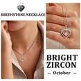 thumbnail image 4 of Beautlace 925 Sterling Silver Cross Necklace,October Birthstone Heart Pendant Necklace Jewelry Birthday Christmas Valentines Gifts for Women Mom, 4 of 12