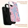 thumbnail image 4 of Whale Shark Ocean Phone Case, Pink & Blue Underwater Doodle Design iPhone Cover, Playful Sea Life Vibes for iPhone 16 15 14 13 12 11 Pro Max Plus Mini, 4 of 6