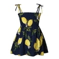 thumbnail image 5 of EINCcm Girls Summer Dresses Summer Sleeveless Sling Princess Dresses Graphic Print Children's Clothing for Toddler Kids Baby Girl, Blue,12-18 Months, 5 of 6