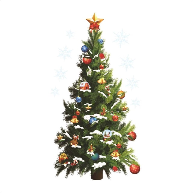 Adhesivo de pared de PVC extraíble Calcomanías de temática navideña para la decoración de Navidad 1 Sunnimix Pegatina de pared adhesiva