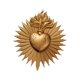 thumbnail image 1 of Corazón Resina Decoración de paredes Cardíacos Escultura de pared de arte decorativo Trabajo de trabajo de pared para el dormitorio de entrada Oro, 1 of 8