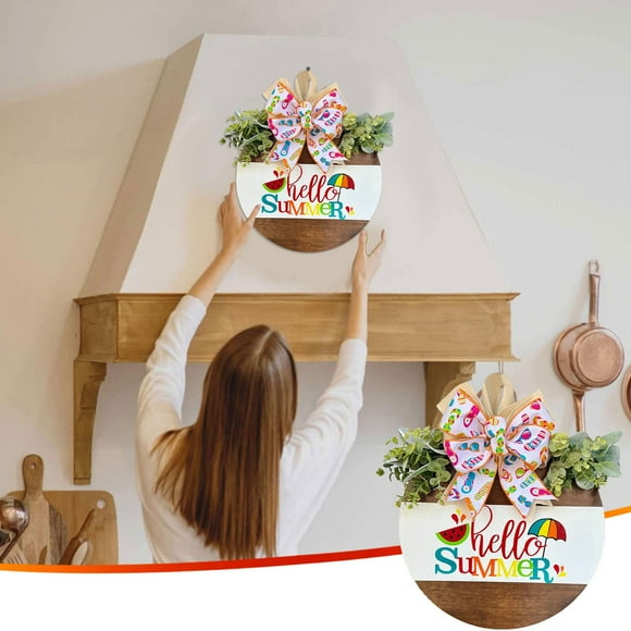 Viflosae Savings Summer Wooden Door Signs Home Party Decorations Door Hangers Wooden Hangers Flyer features on Rollback