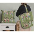 thumbnail image 5 of Soimoi Green Georgette Viscose Fabric Mirror Theme Human Figure Print Fabric by Yard 42 Inch Wide, 5 of 5