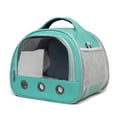 thumbnail image 1 of Mistaha Portable Transparent Ventilated Small Pet Carrier Bag for Hamster, Guinea Pig, Rabbit, Parrot - Stylish Hand/Shoulder Travel Backpack - Green, 1 of 7