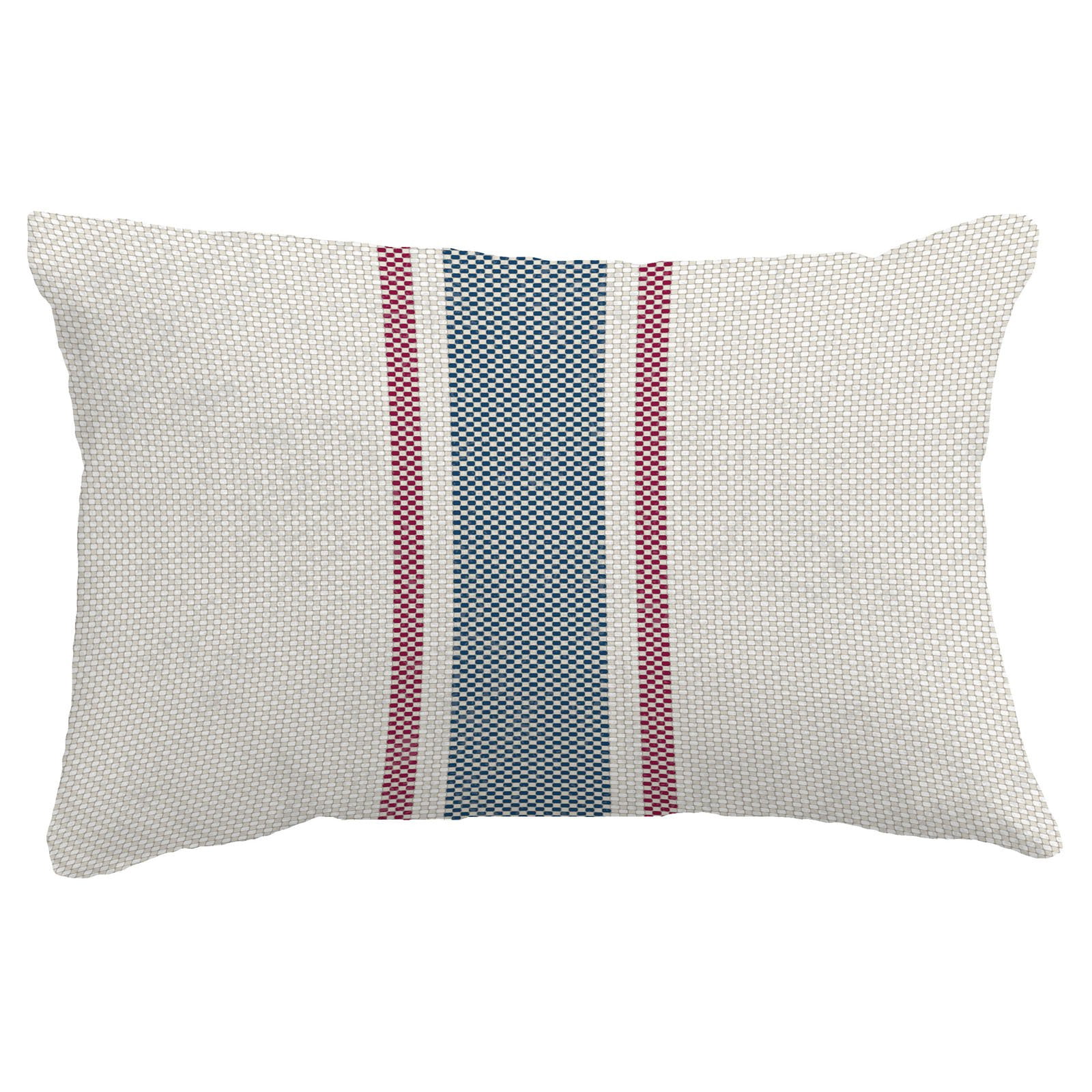 E by Design Grain Sack Stripe Print Throw Pillow