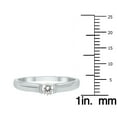 thumbnail image 5 of SZUL Women's 1/4 Carat Diamond Solitaire Half Bezel Ring in 10K White Gold  (J-K-L Color, I2-I3 Clarity), 5 of 7