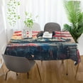 thumbnail image 4 of DEIARA Bald Eagle Tank Square Tablecloth 54×72in Polyester Fabric Tablecloth Washable Dust Resistant Wrinkle Resistant, 4 of 9