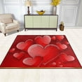 thumbnail image 2 of FREEAM Romantic Valentine's Day Area Rug 80"x58", Red Love Heart Polyester Area Rug Mat for Living Dining Dorm Room Bedroom Home Decorative, 2 of 6