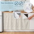 thumbnail image 4 of Spring Botanical Print Cabinet Dishwasher Hidden Curtains, Privacy Closet Door Curtain, Farmhouse Rustic Floral Beige Adhesive Dust Proof Under Sink Skirt for Bathroom Kitchen 35"x35", 4 of 8