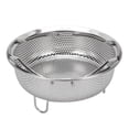 thumbnail image 1 of Steam Basket with Foldable Handle and Feet, Stainless Steel Multifunctional Colander Steam Insert with Raised Feet, Ideal for Electric Rice Cooker Pot, 1 of 7