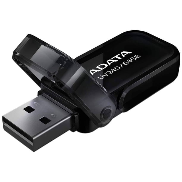 Unidad flash USB 2.0 ADATA AUV240 de 64GB. Color Negro. ADATA UV240BK-64G