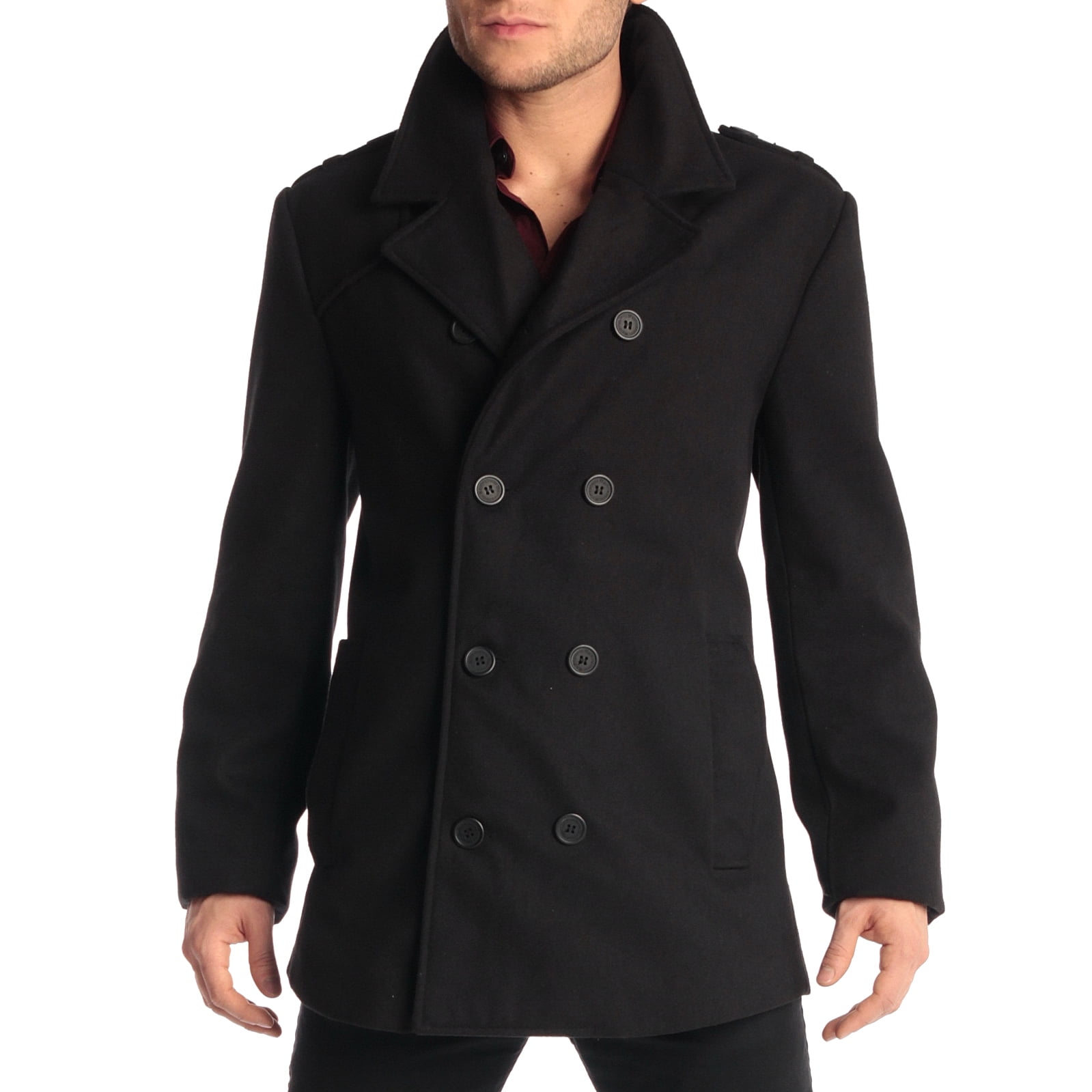 Black Mens Pea Coat | Han Coats