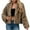 Gray, variant on Sexlip Women Luxury Faux Fur Shaggy Corp Coats Fuzzy Jacket Lapel Outerwear for Party Dating Solid and Colorful Available Red M