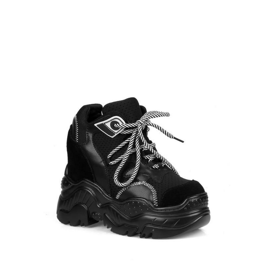 Anthony Wang - Anthony Wang Lace Up Women's Platform Sneakers in Black - Walmart.com - Walmart.com