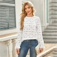 thumbnail image 6 of Godom Women Eyelet Long Sleeve Tops Shirts Dressy Hollow Out Crochet Lace Embroidered Blouses 2025 Fashion, 6 of 7