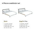 thumbnail image 5 of EvJK 6-Piece Comforter Set – Embroidery+Print Pattern Soft & Cozy Comforter with Matching Shams and Decorative Cushions, Queen, 5 of 5