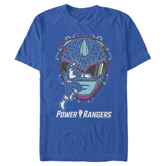 Men's Power Rangers Blue Ranger Hero  Graphic Tee Royal Blue 2X Large