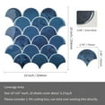 thumbnail image 2 of Peel and Stick Backsplash Fish Scale Tile, Renter Friendly Backsplash Stick on Wall Tiles for Kitchen Bathroom (Blue), 2 of 6