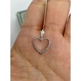 thumbnail image 4 of Women's Round Cut Diamond Beautiful Open Heart Pendant 14k White Gold Plated, 4 of 4