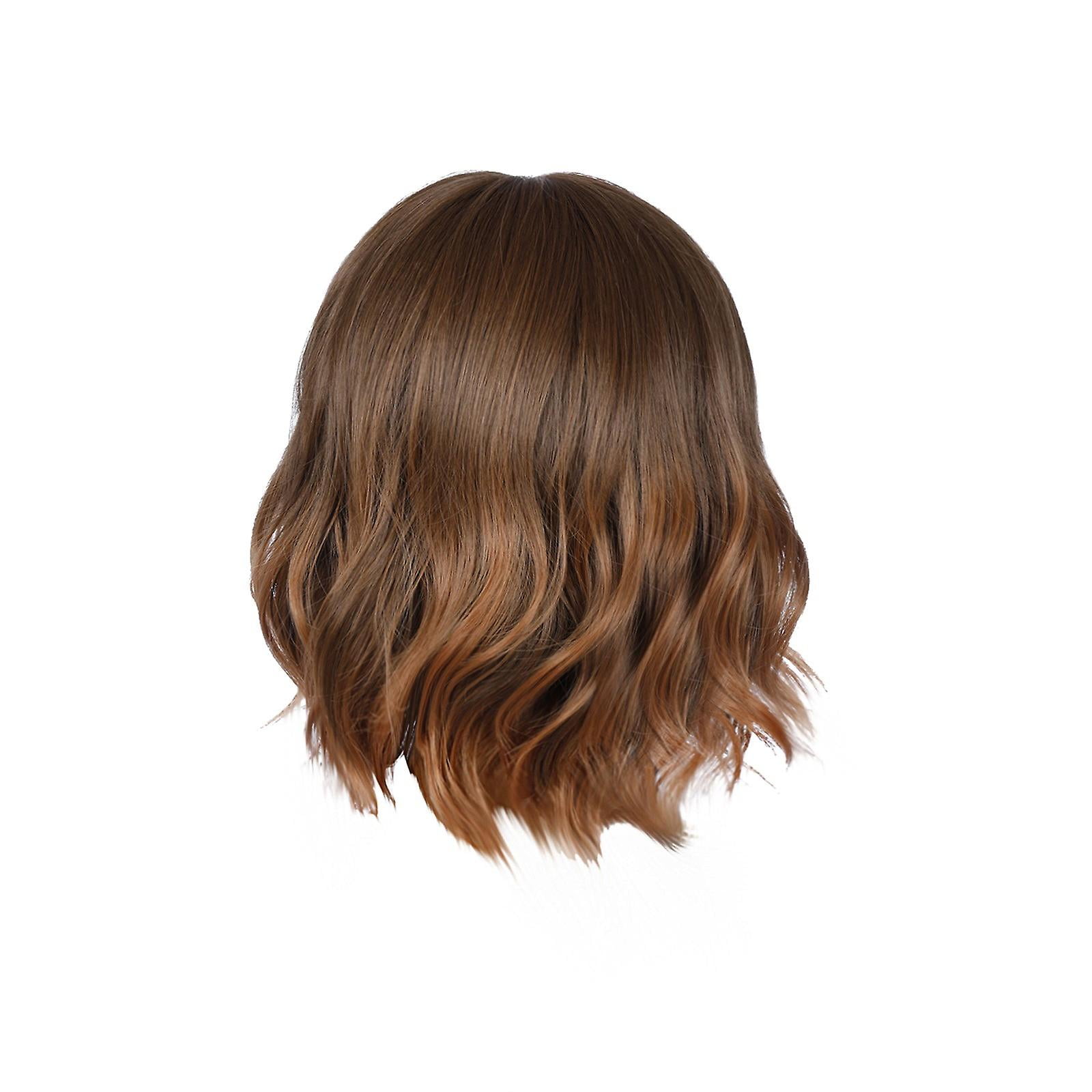 Weiki Women s Wigs Mid point Dyed Black Gradient Brown Long Curly Hair Big W aves Walmart
