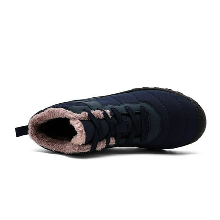 

Hike Waterproof Footwear With Warm Lining For Winter Comfort And Non-Slip 48 Deep Blue Fangkenuo