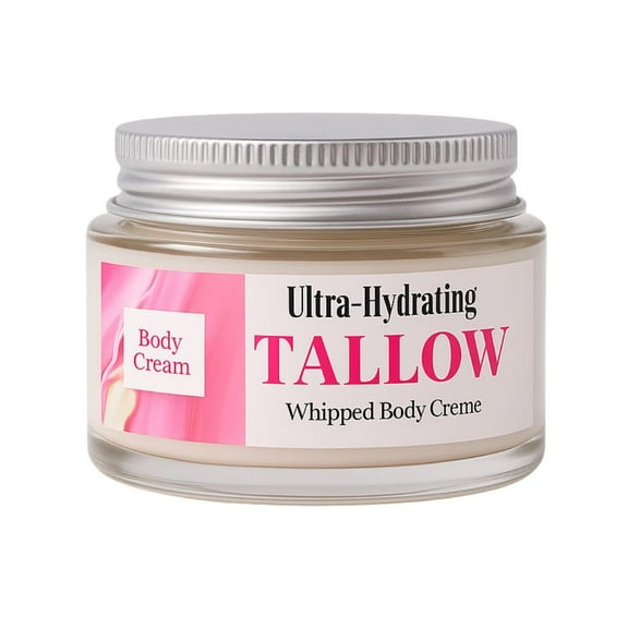 Nature Skin Shop Ultra Hydrating Grass-Fed Tallow Whipped Body Cream – 5 oz – Deep Moisture Balm for Dry Skin – Nourishing Natural Formula for Soft, Smooth Skin