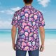 thumbnail image 4 of Fotbe cartoon rainbow Skull Camisa Hawaiana para Hombre Unisex – Camisa Casual de Verano con Botones de Manga Corta de Algodón y Lino,XX-Large, 4 of 7