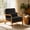 Chenille Black, variant on JOYMOR Modern Accent Chair, Cream Chenille Upholstered, Solid Wood Frame with Lumbar Pillow, Lounge Armchair for Living Room, Bedroom