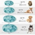 thumbnail image 3 of Exclusivo Mezcla Calming Donut Pet Bed for Medium Dogs 32", Anti-Anxiety Plush Cozy Warming Dog Bed, Gradient Aqua, 3 of 8