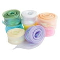 thumbnail image 2 of SMKE 8Pc Wired Organza Ribbon,Sheer Chiffon Fabric,Craft Decor Ribbon,Wedding Bouquet Wrap,Gift Wrapping Ribbon,Christmas Garland Trim,Valentine'S Bow Accent,Sparkly Sheer Fabric,Metallic-Edge Decor, 2 of 9