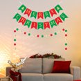 thumbnail image 1 of Fiudx Ofertas relámpago Bandera colgante con letras navideñas, decoración para fiestas, pancarta navideña, bandera colorida, bolígrafo, cuerda, cola de golondrina, creación de ambiente festivo básico, 1 of 6
