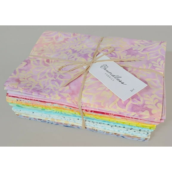 Half-Yard Cut Bundle - Flutter Batiks Pastels 20 Pieces Quilter's Cotton Precuts Boundless Fabrics by Craftsy (crfty00476717) M534.08