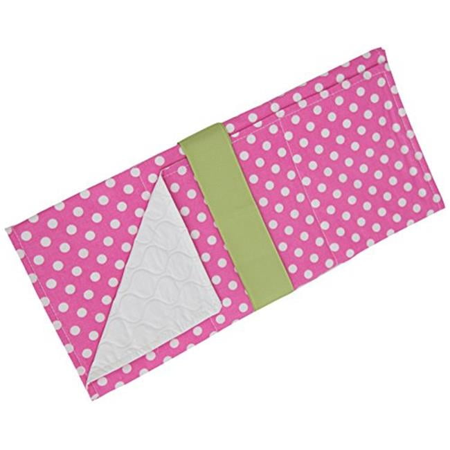 pink polka dot changing mat