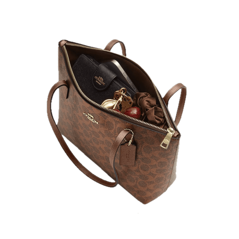 COACH Coach Signature Fiona Zip Tote Women's Bag - Walmart.com