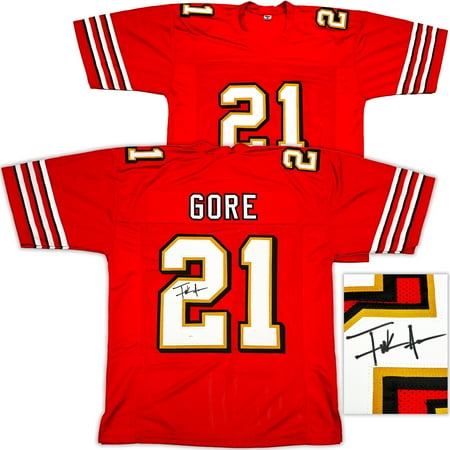 San Francisco 49ers Frank Gore Autographed Red Jersey JSA 233381