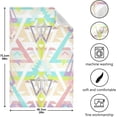 thumbnail image 4 of Watercolor Abstract Geometric Tea Towels Set of 1 Aztec Pattern Kitchen Dish Cloth with Hanging Loop, 18"x28"Lint-Free Absorbent Towel for Kitchen Drying Wiping and Cleaning, 4 of 6