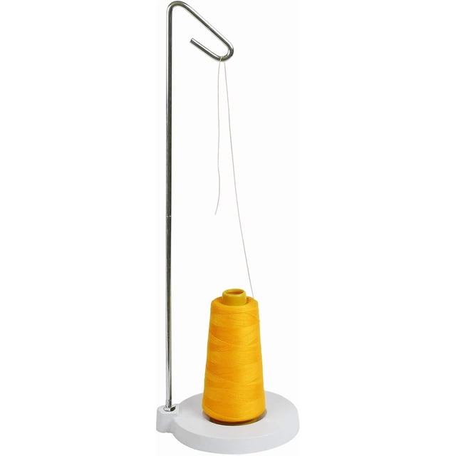 Soporte De Hilo De Un Solo Cono O Carrete De Alta Resistencia - Soporte De Metal De Hierro Fundido - Soporte De Hilo De Bordar De Un Solo Cono Blanco - Se Adapta A Todos Los Hilos Para Coser Bordado S